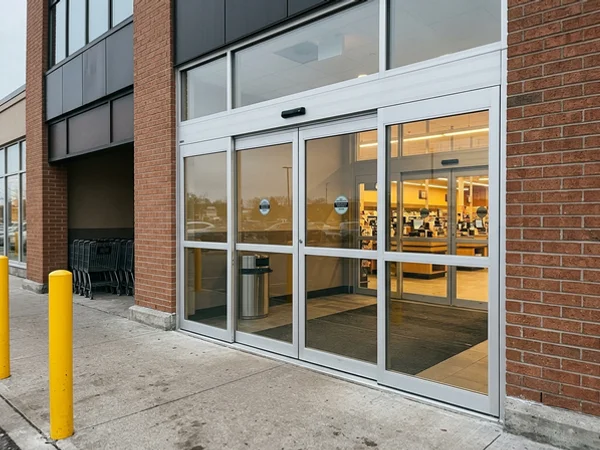After: new bi-parting automatic sliding entrance