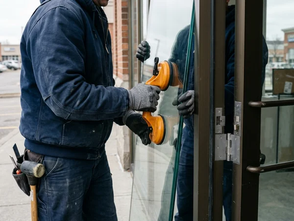 Setting a full lite tempered glass panel into a medium stile door