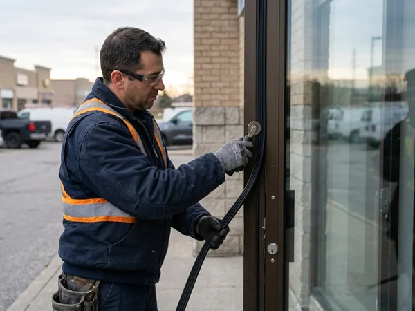 Pressing a new glazing gasket around a laminated pane